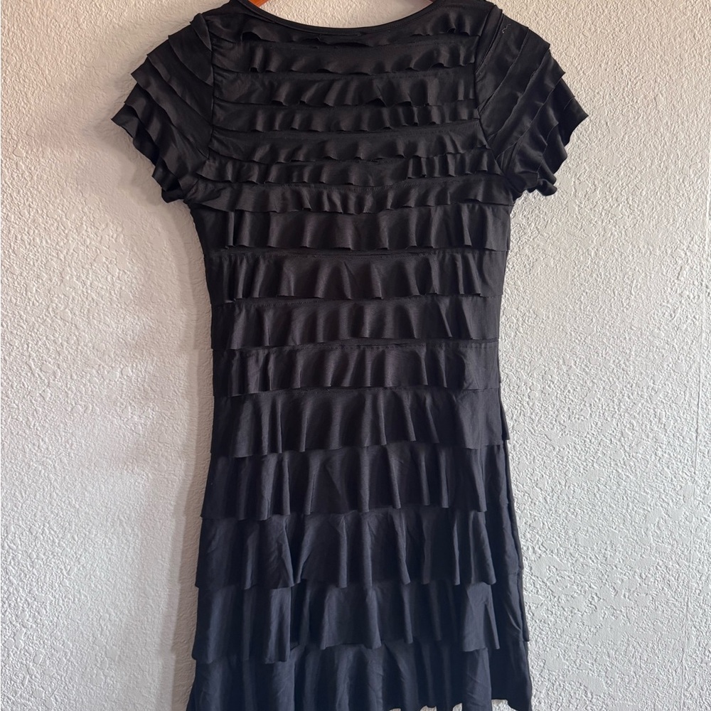 Black Ruffled Dress - Picture 4 of 4